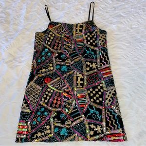 BB Dakota/Steve Madden sequin black mini dress.